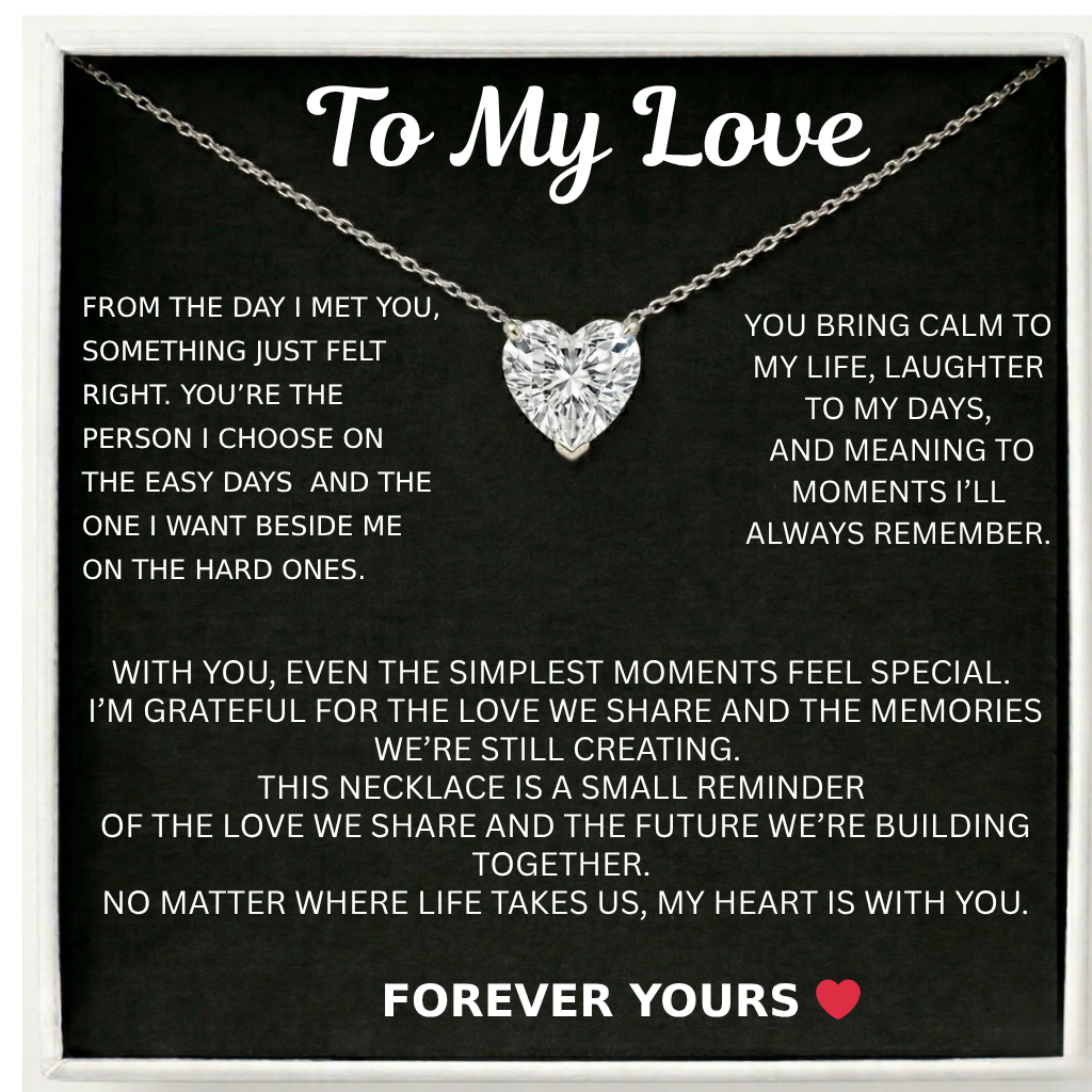 Dear Wife - Happy Valentine’s Day Close to My Heart Necklace - Always Close