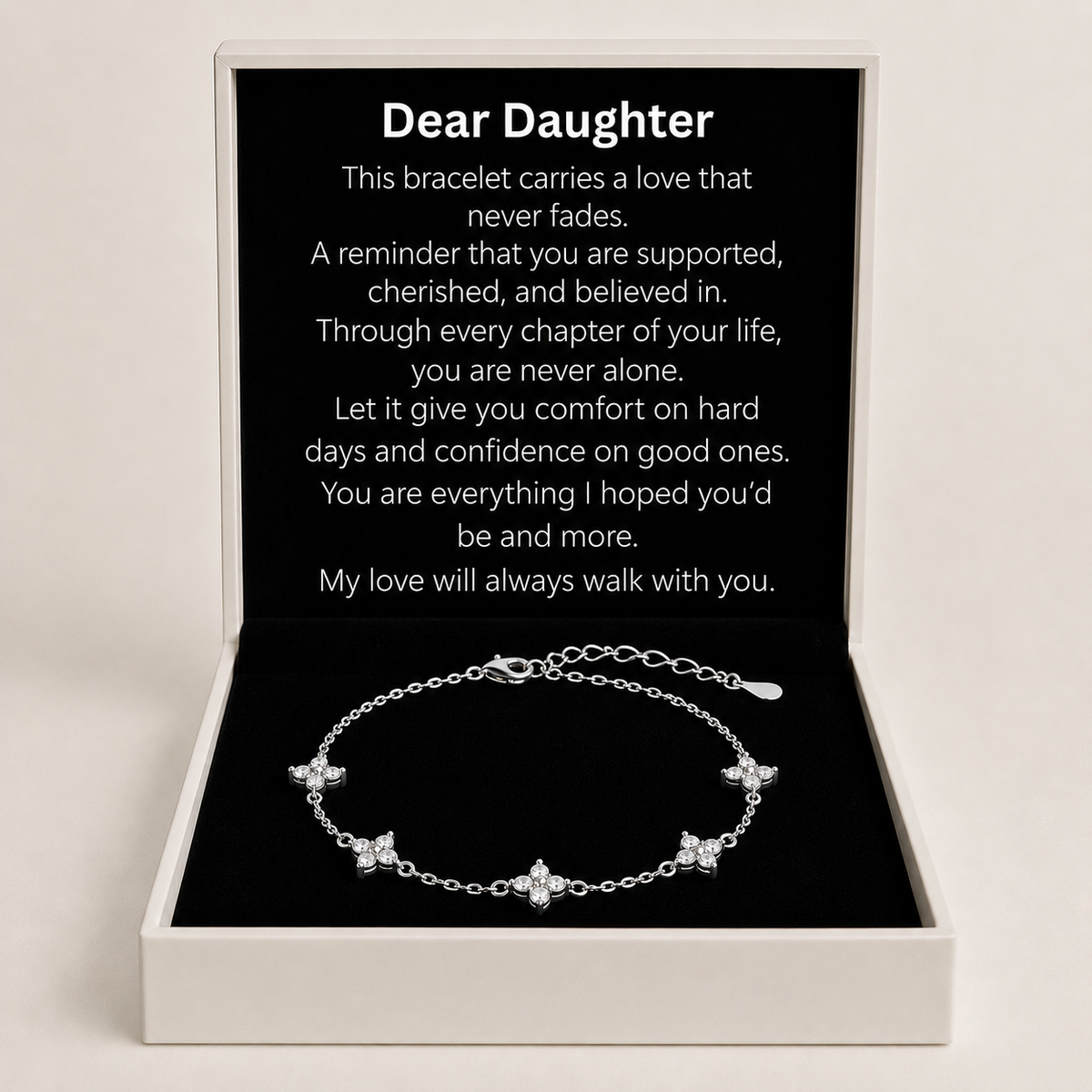 Golden Whisper Bracelet - Daughter, My Strength in Every Whisper