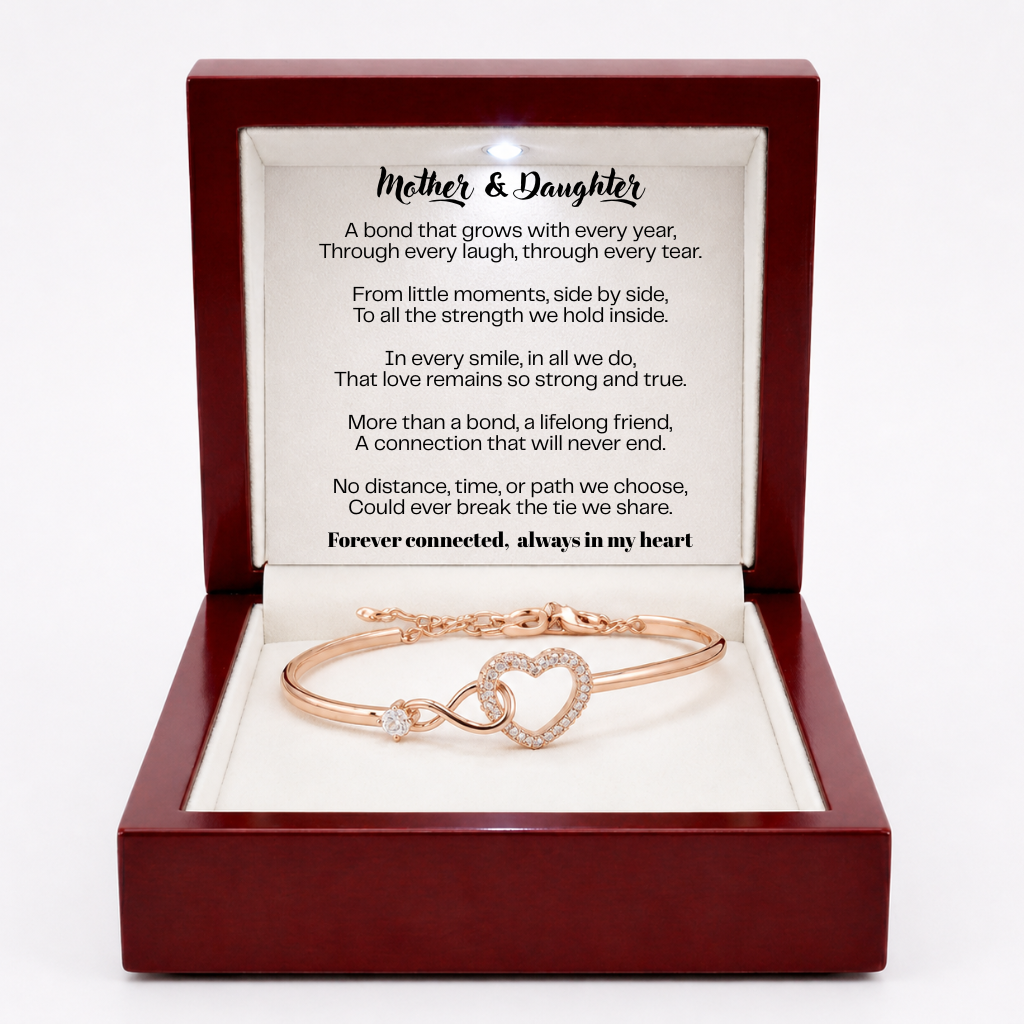To My Daughter Infinity Heart Bracelet Linked Forever From Mom