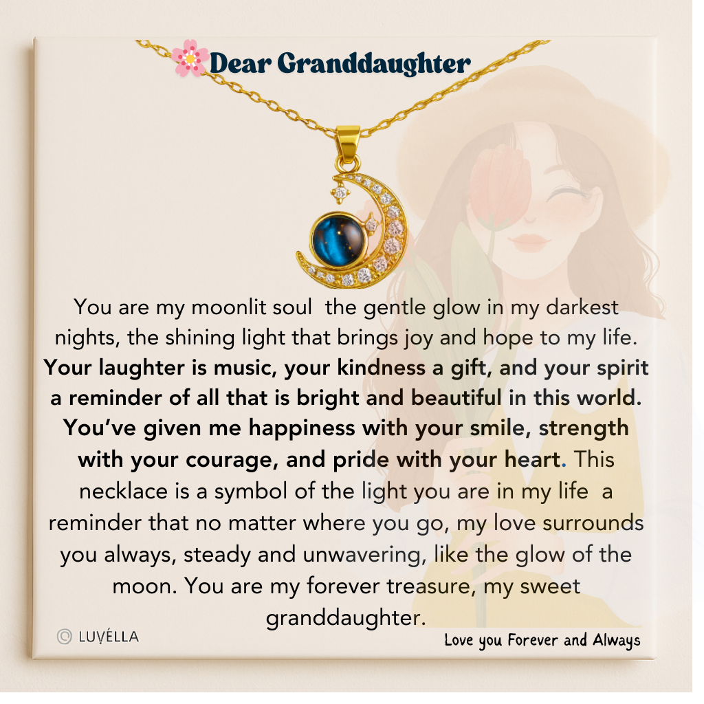 To My Granddaughter Moonlit Soul Necklace - Shine, Sweet Girl