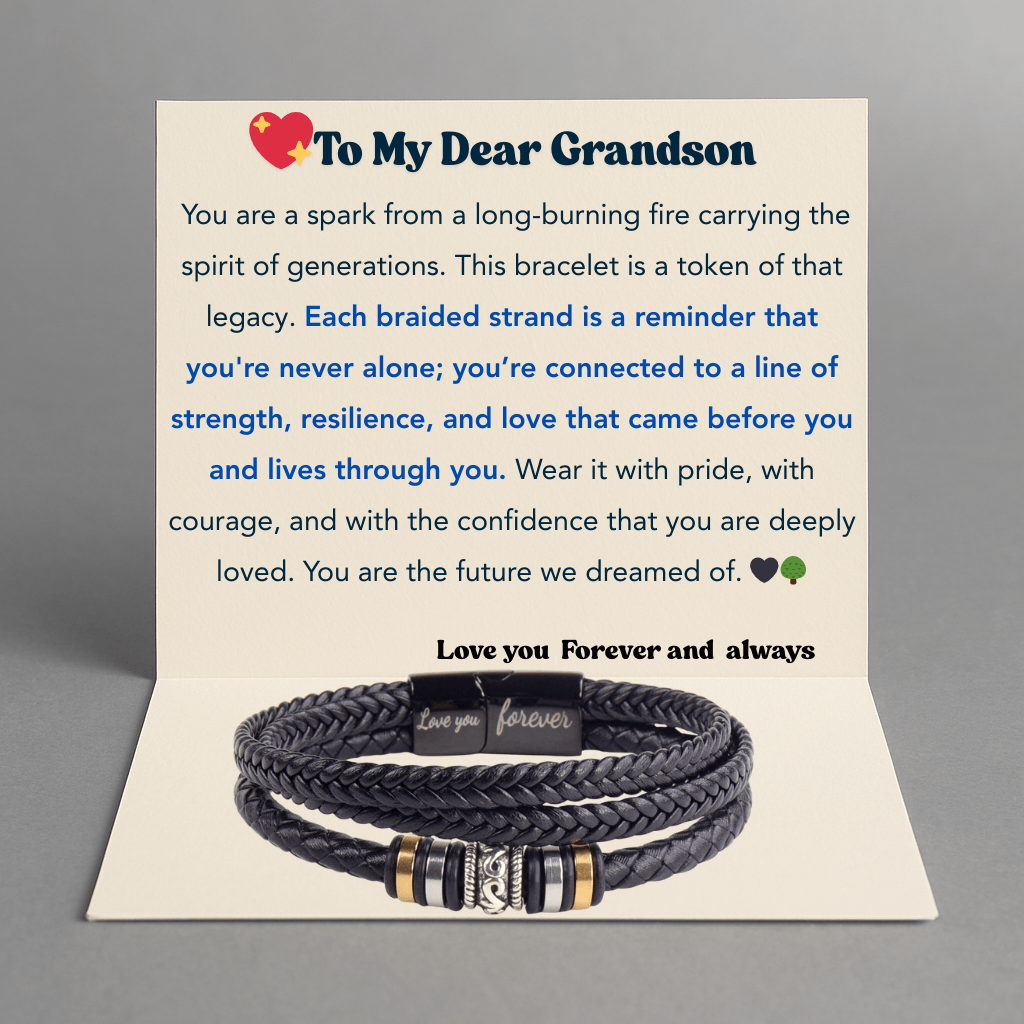 To My Grandson Legacy Loop Bracelet - Our Story denys