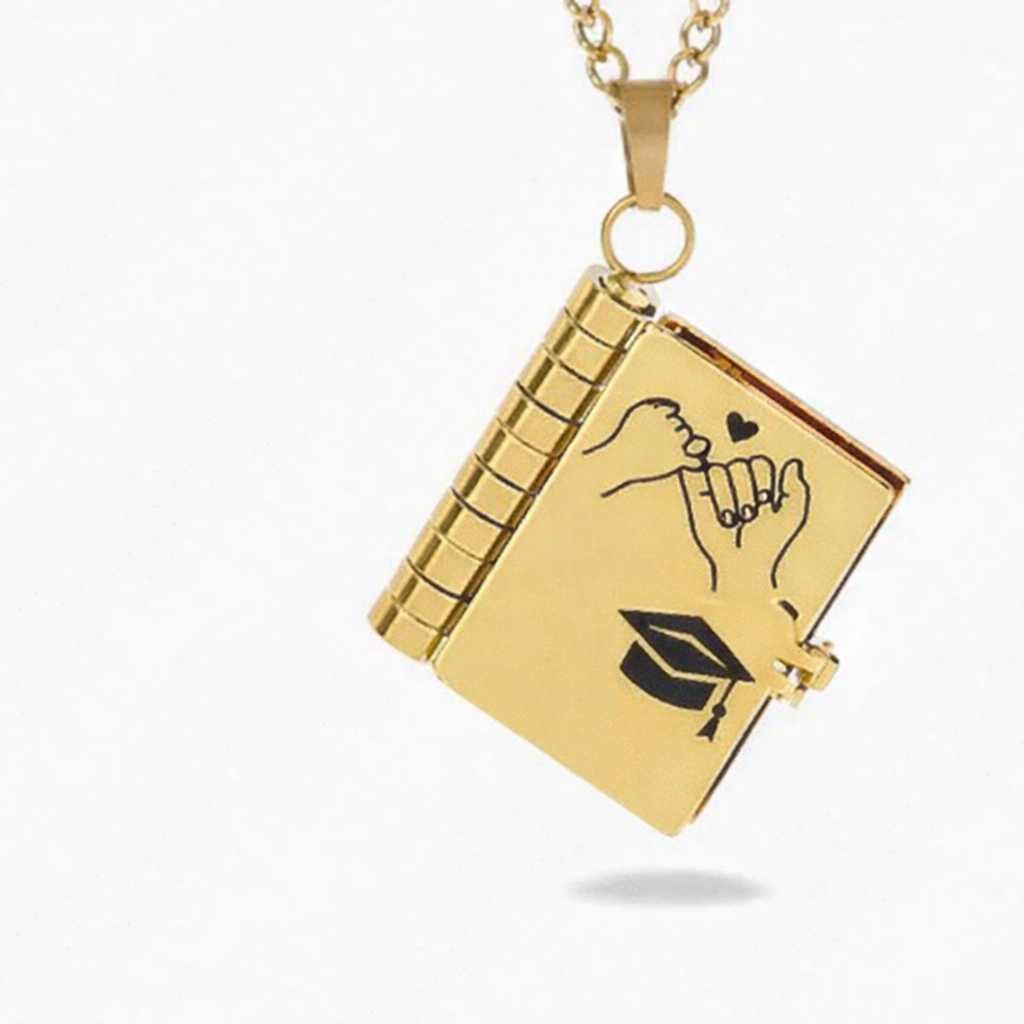 To My Daughter -  Graduation Book Locket Necklace