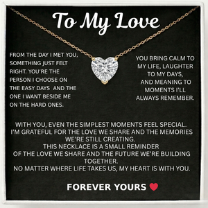 Dear Fiancée - Happy Valentine’s Day Close to My Heart Necklace - Always, Only You