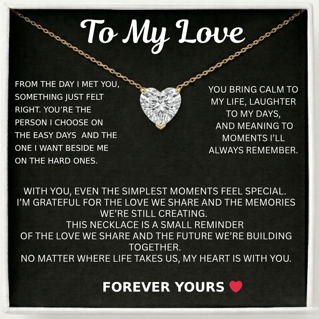 Dear Wife - Happy Valentine’s Day Close to My Heart Necklace - Always Close