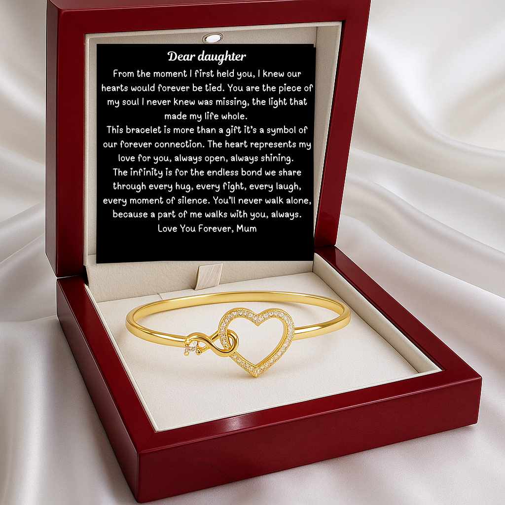 Mother Daughter Infinity Heart Bracelet -  Forever Between Us