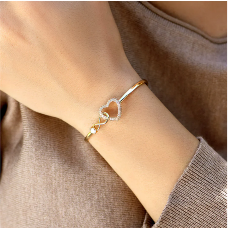 Mother Daughter Infinity Heart Bracelet -  Forever Between Us