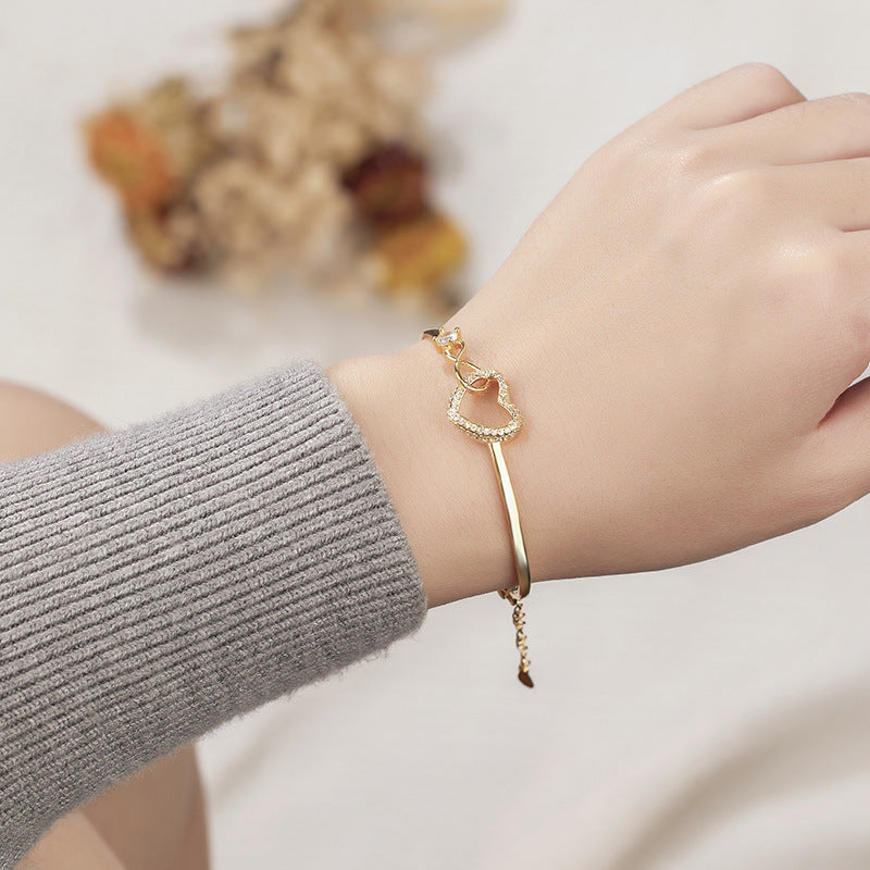 To My Granddaughter Infinity Heart Bracelet Linked Forever From Grandmother