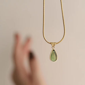 To My Granddaughter Whispering Willow Necklace - Grow Brave, Dream Big