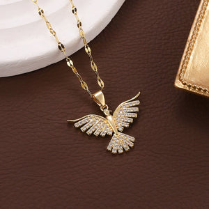 Dear Daughter Wings of Strength Necklace - Brave, Bold, You