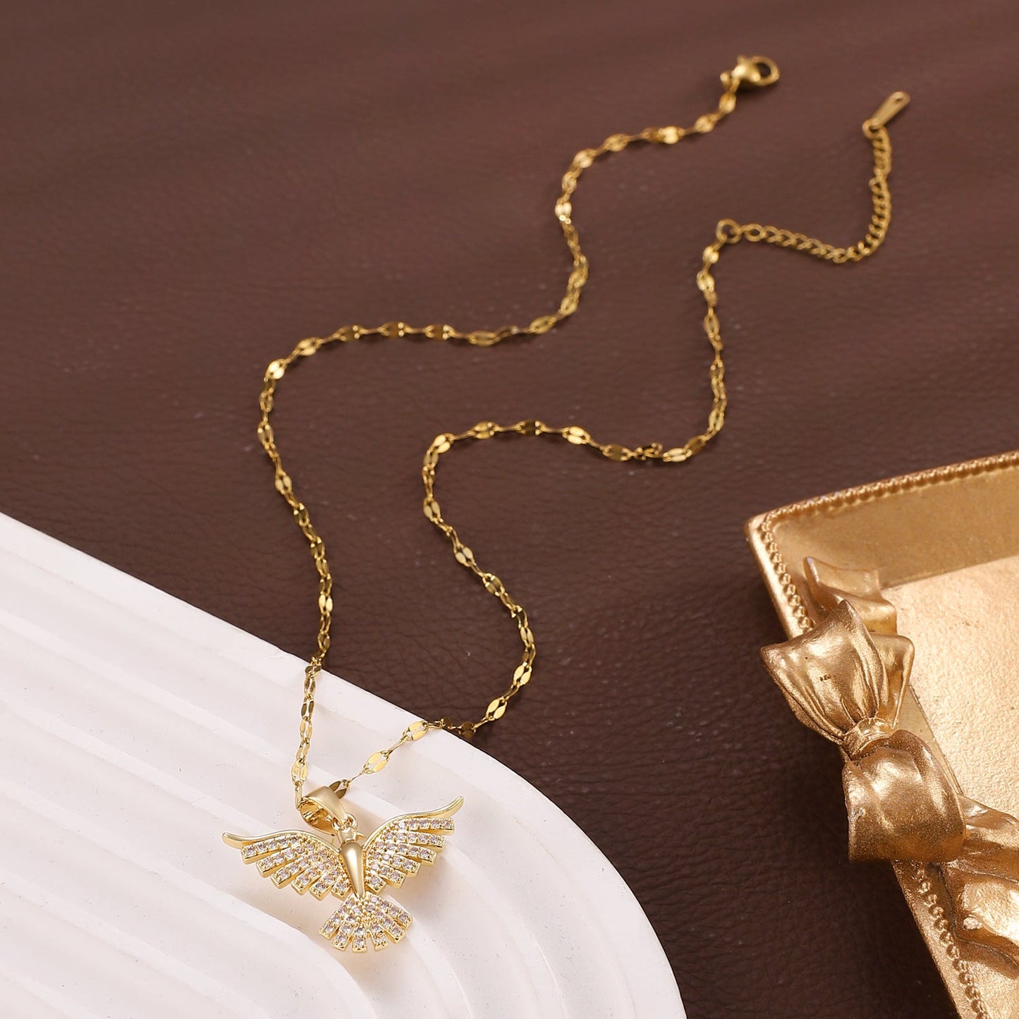 Dear Daughter Wings of Strength Necklace - Brave, Bold, You