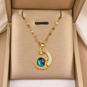 To My Granddaughter Moonlit Soul Necklace - Shine, Sweet Girl