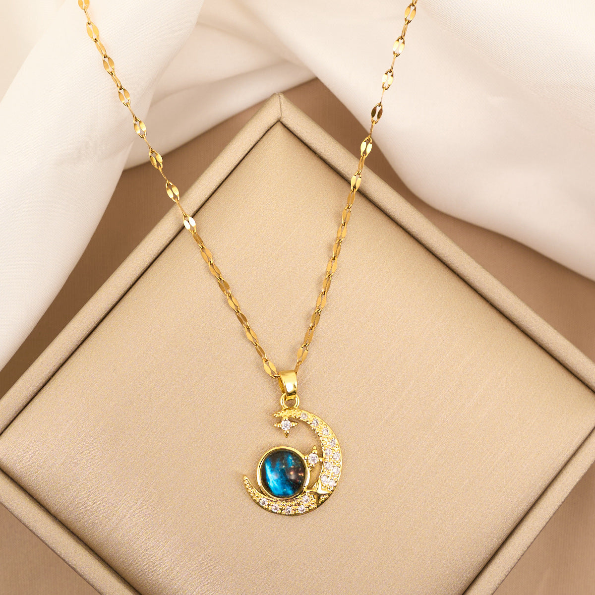To My Granddaughter Moonlit Soul Necklace - Shine, Sweet Girl