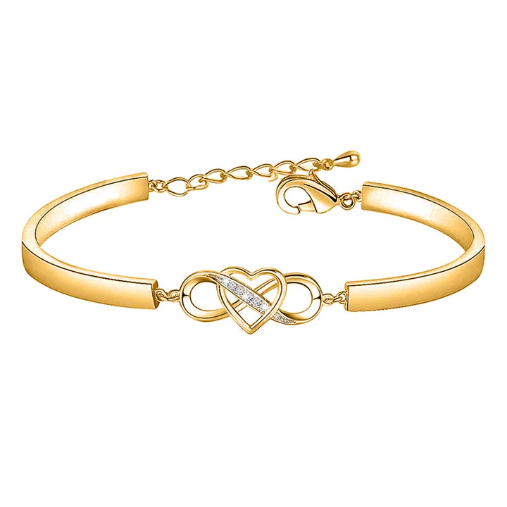 For Bonus Granddaughter - Always Shine Like The Brightest Star Infinity Heart Bracelet
