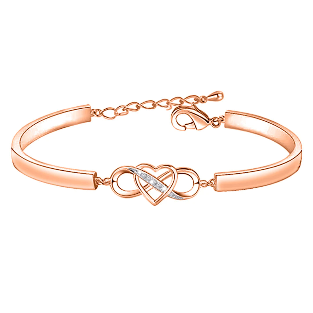 For Bonus Granddaughter - Always Shine Like The Brightest Star Infinity Heart Bracelet