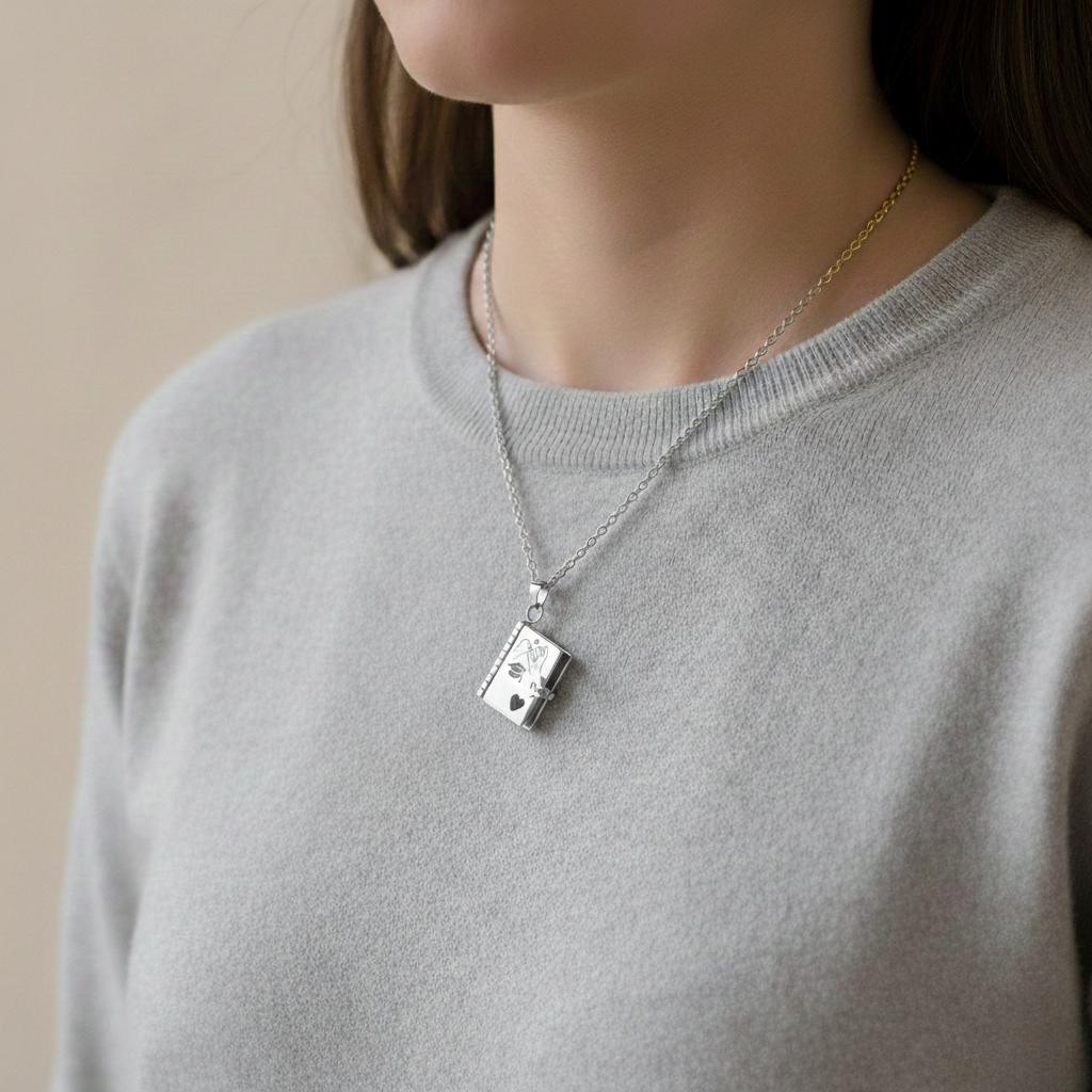 To My Granddaughter -  Graduation Book Locket Necklace