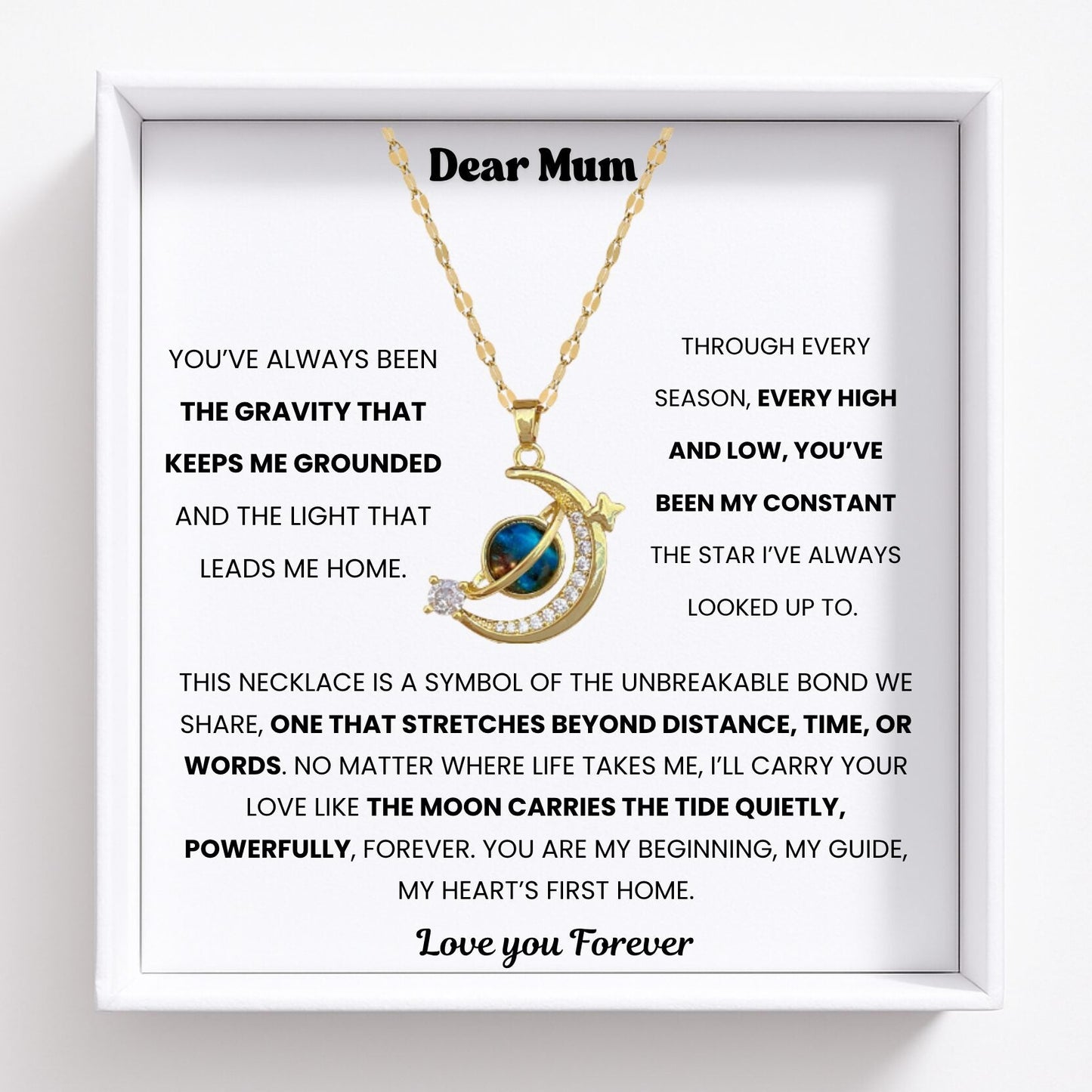 Celestial Bond Necklace - For Mum, Written in the Stars