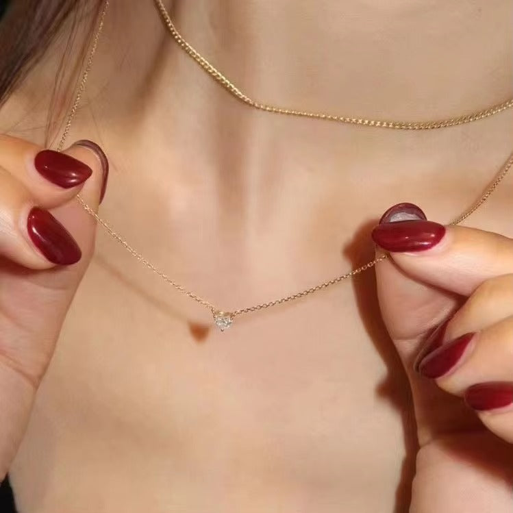 Dear Fiancée - Happy Valentine’s Day Close to My Heart Necklace - Always, Only You