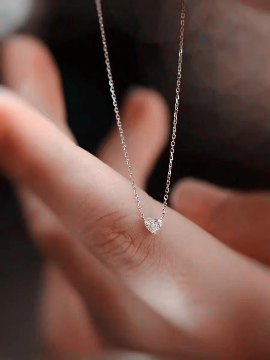 Dear Fiancée - Happy Valentine’s Day Close to My Heart Necklace - Always, Only You