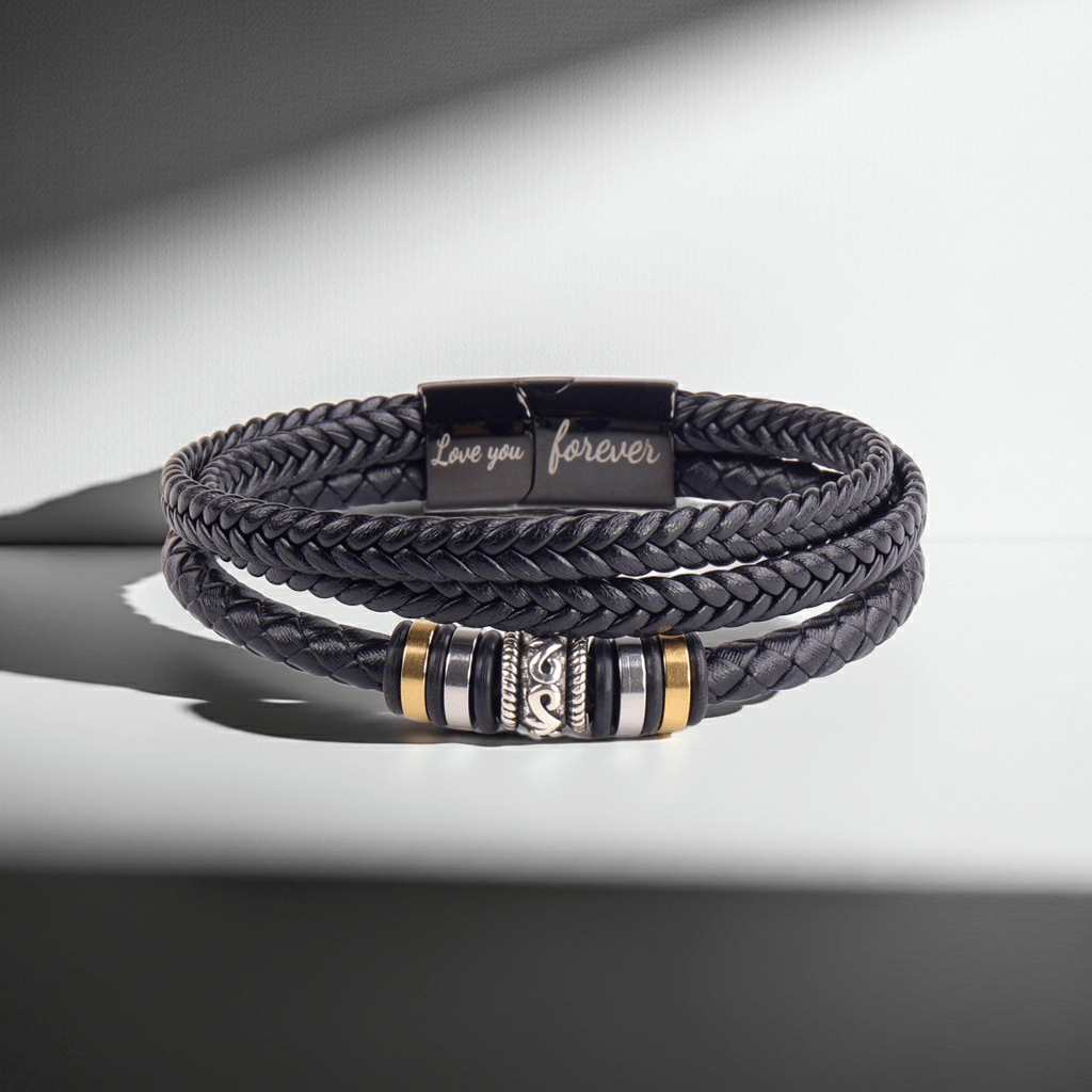 Dad and Son - Engraved Love You Forever Bracelet