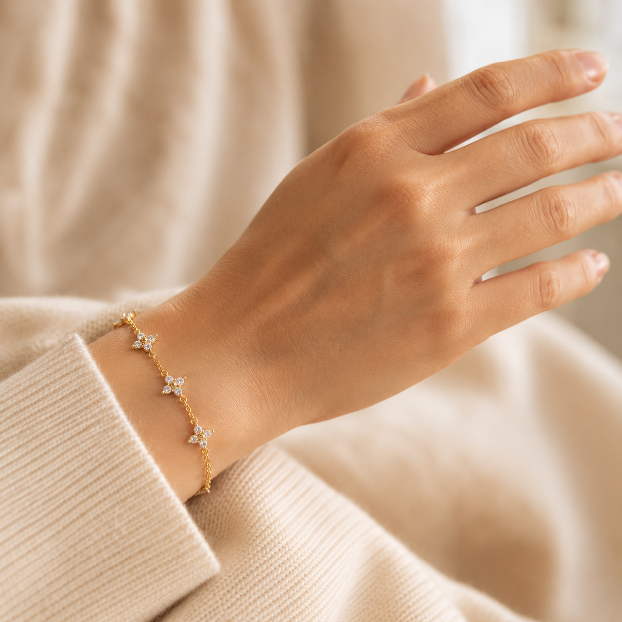 Golden Whisper Bracelet - Daughter, My Strength in Every Whisper