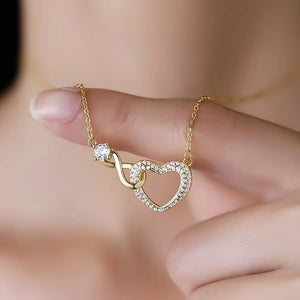 To My Love - Infinity Heart Necklace - Forever Bound