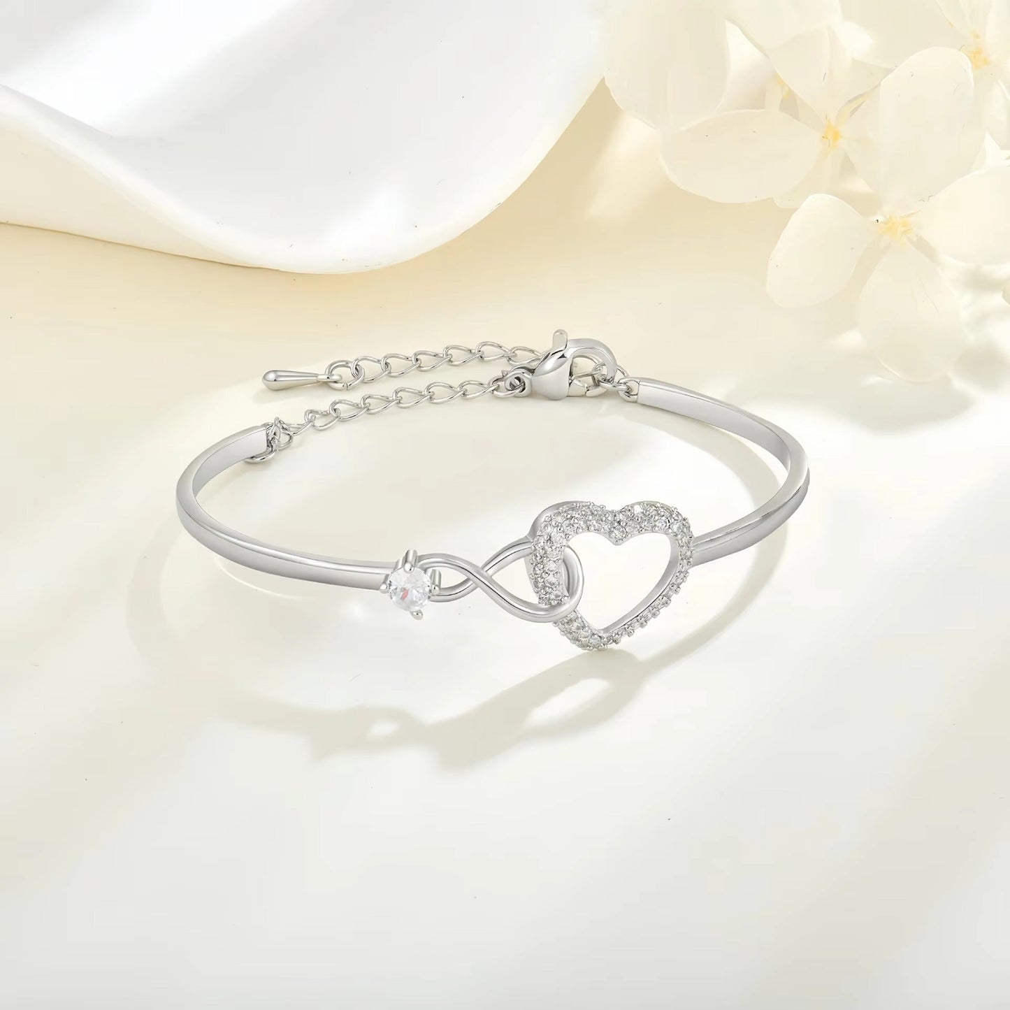 To My Dear Wife - Infinity Heart Bracelet - Love You Forever
