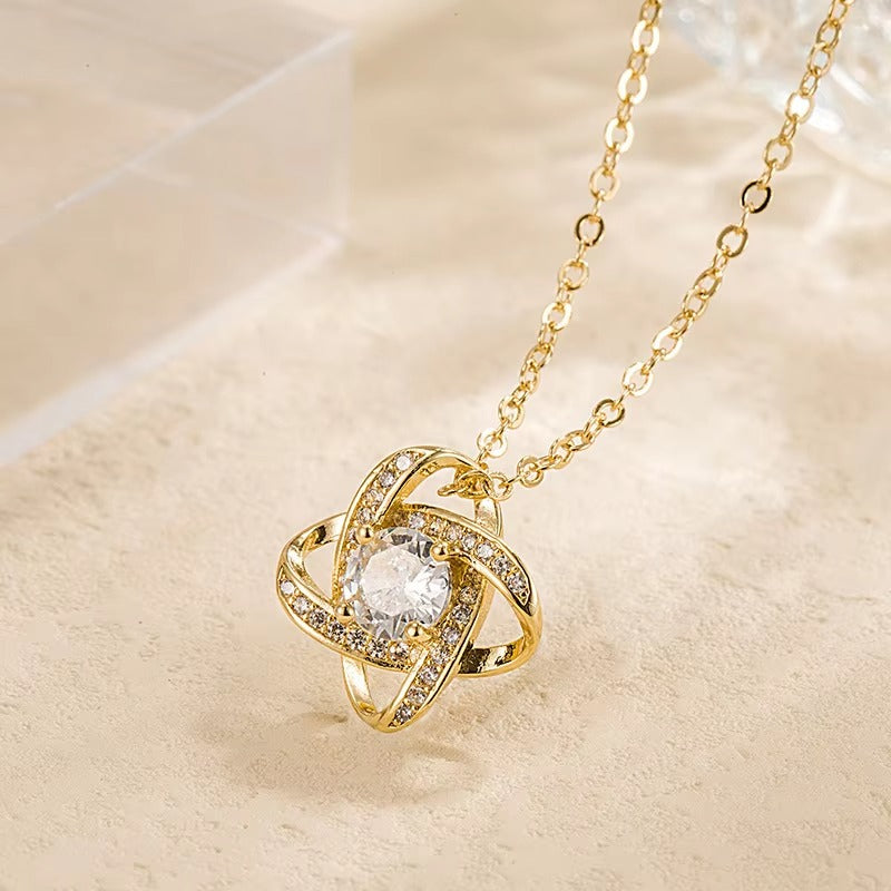 Happy Graduation Dear Granddaughter Eternal Knot Necklace - So Proud of You