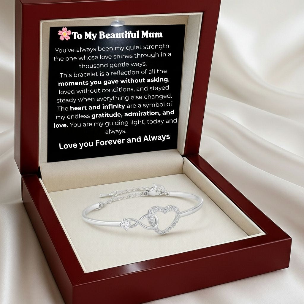 Mother Daughter Infinity Heart Bracelet -  Forever Between Us