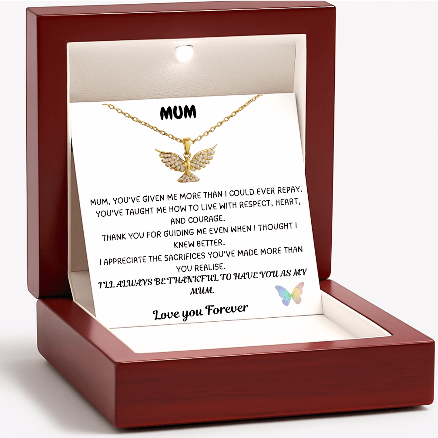 Wings of Strength Necklace – Mum, My Protector