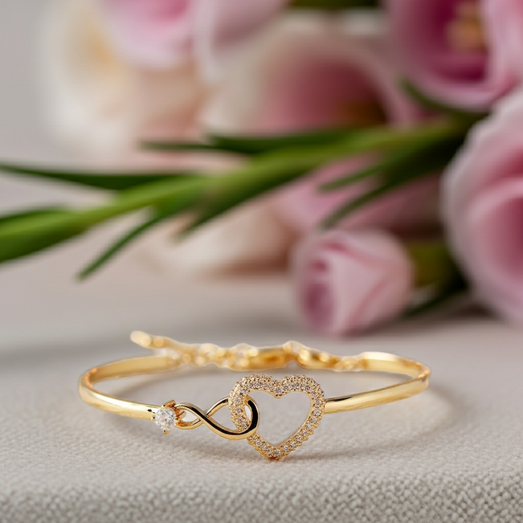 To My Dear Wife - Infinity Heart Bracelet - Love You Forever