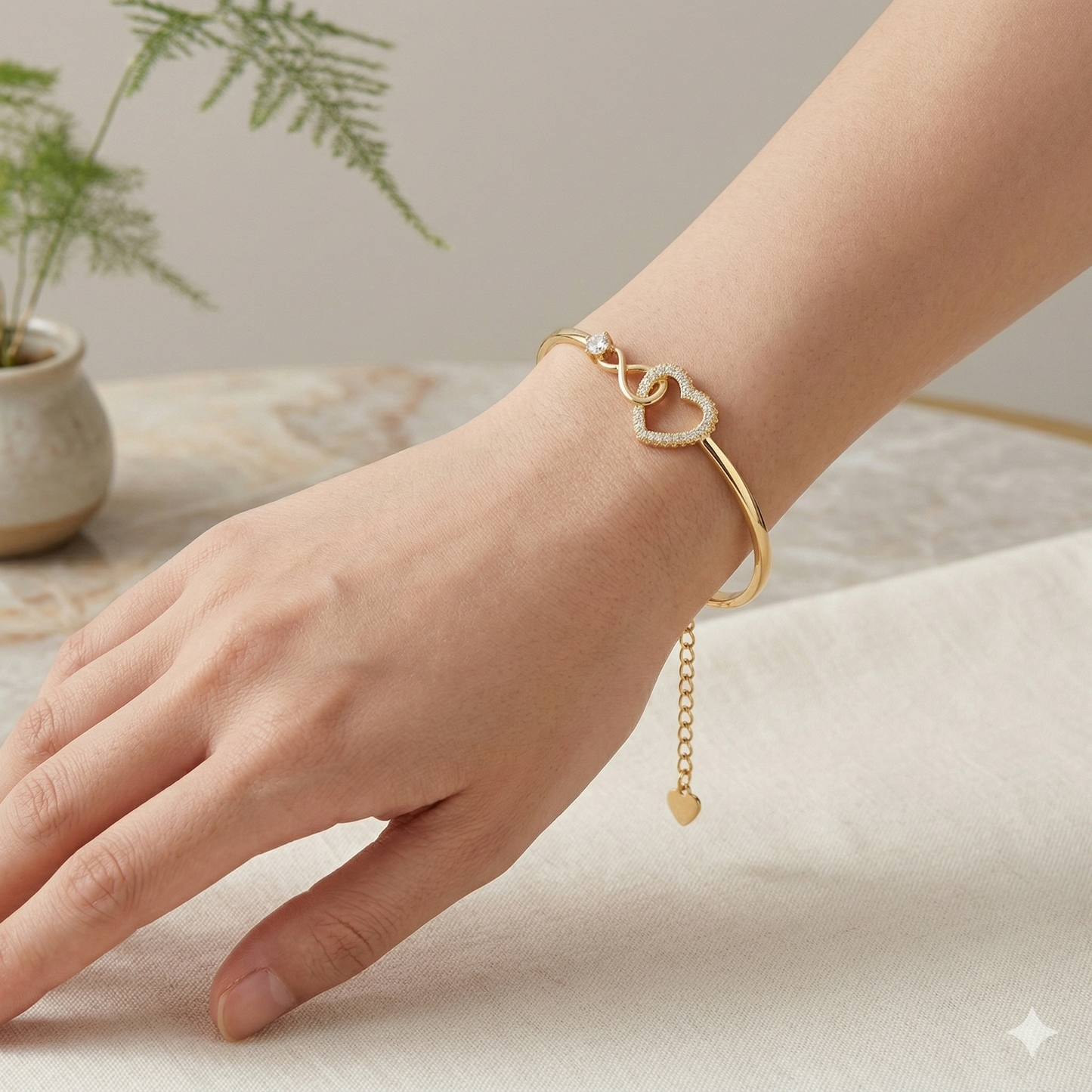Mother Daughter Infinity Heart Bracelet -  Forever Between Us